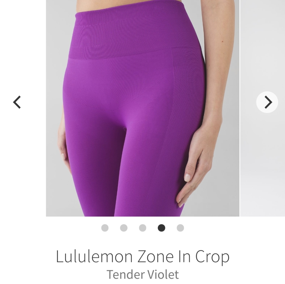 Lululemon Zone In Crop- Size 4 or 6 - *flaws* - Picture 2 of 16